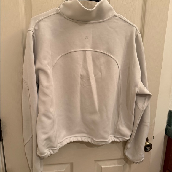 lululemon Brushed SoftStream 1/2 Zip Color Bone - Picture 2 of 7